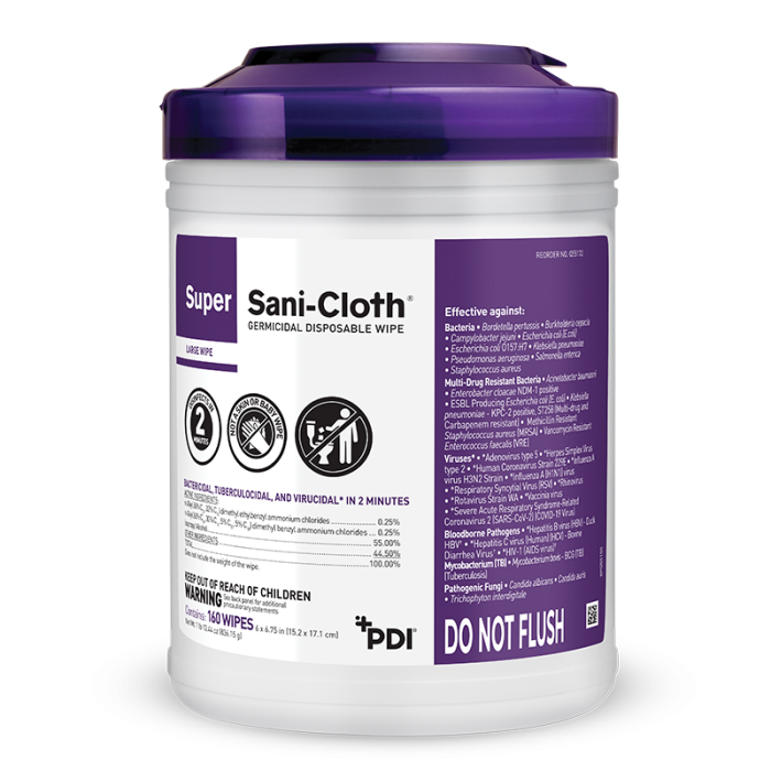 Super Sani Cloth Germicidal Disposable Wipes Q55172
