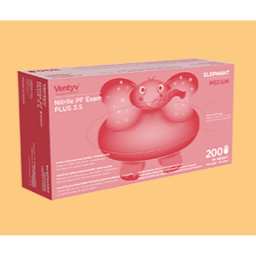 Ventyv Violet Blue Elephant Nitrile Gloves